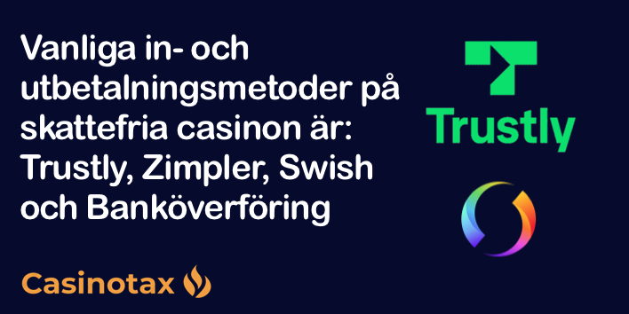 Vanliga betalningsmetoder på skattefria casinon i Sverige