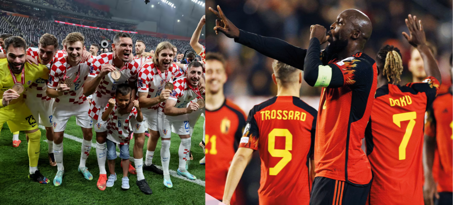 Kroatiens herrlandslag i fotboll mot Belgiens herrlandslag i fotboll laguppställning